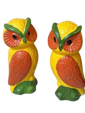 Vintage Owl Salt & Pepper Set Made in Japan 70’s